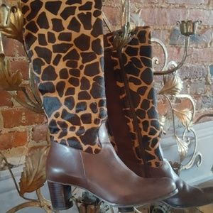 Animal print boots